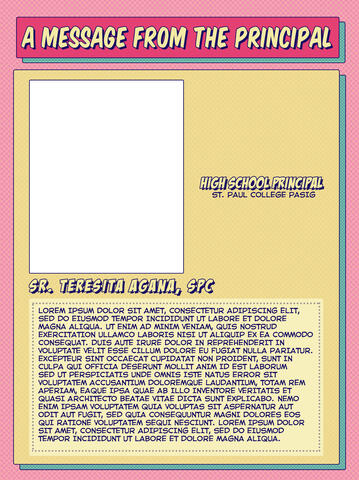 Layout (Grade 10 Yearbook) | Printed on a physical copy | Adobe Photoshop